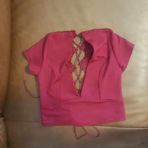 Magenta crop top